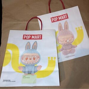 2 x pop mart labubu shopping bag